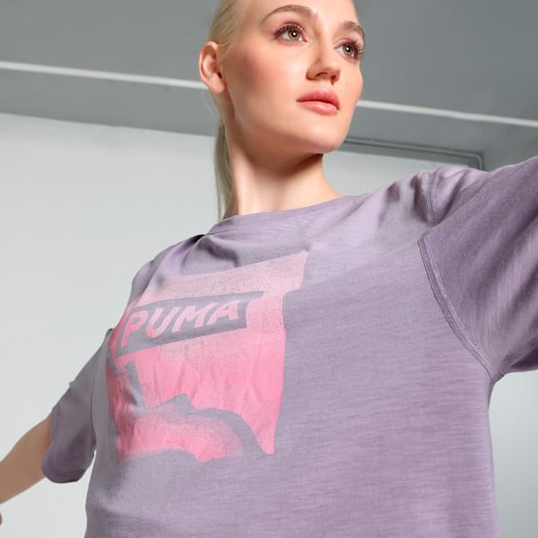 STUDIO Women's Training Crop Tee, Pale Plum, extralarge-IND
