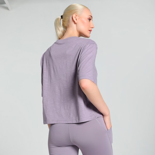 STUDIO Women's Training Crop Tee, Pale Plum, extralarge-IND