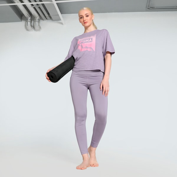 STUDIO Women's Training Crop Tee, Pale Plum, extralarge-IND