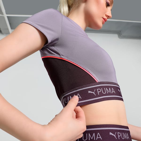 STRONG Women's Training Crop Tee, Pale Plum, extralarge-IND