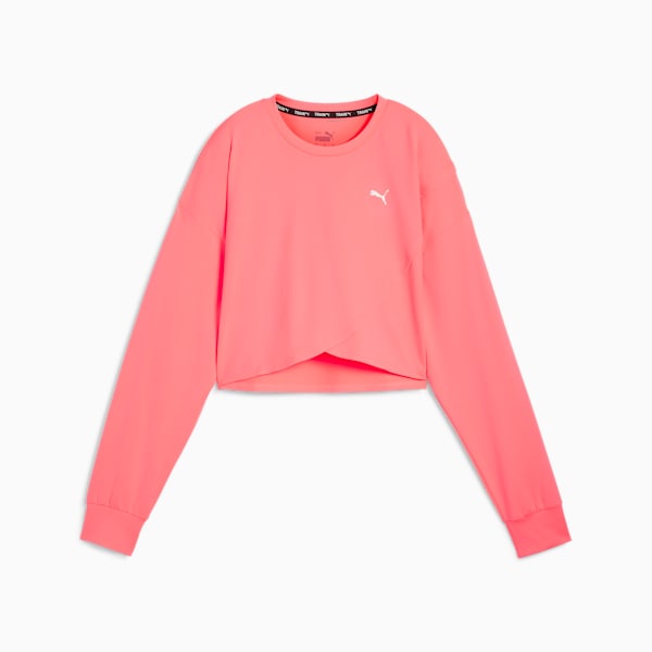 CLOUDSPUN Women's Crossover Crew, Sunset Glow, extralarge
