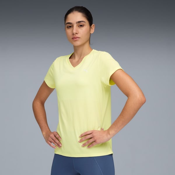 TAD ESSENTIALS V-Neck Tee Women, Gold Moon, extralarge