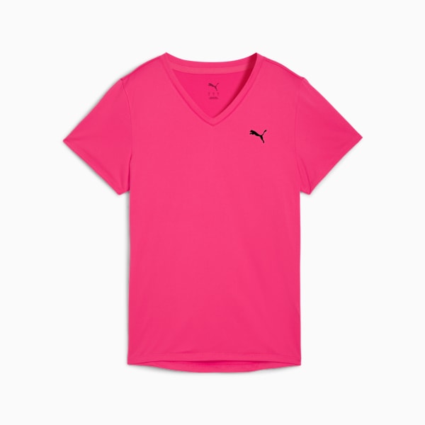 TAD ESSENTIALS V-Neck Tee Women, Glowing Pink, extralarge