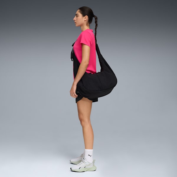 Playera de cuello en V para mujer TAD ESSENTIALS, Glowing Pink, extralarge