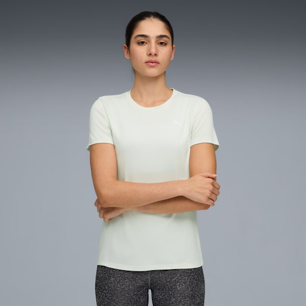 Playera Train All Day Essentials para mujer, Sage Frost Heather, extralarge
