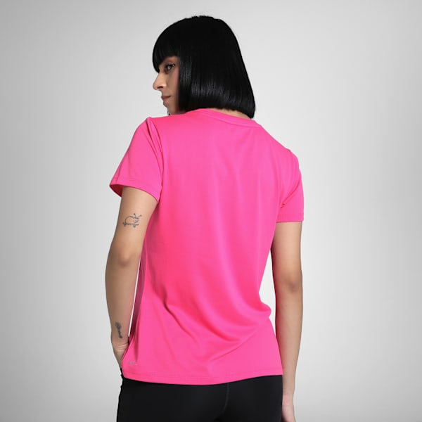 Train All Day Logo Women's Training Tee, Glowing Pink, extralarge-IND