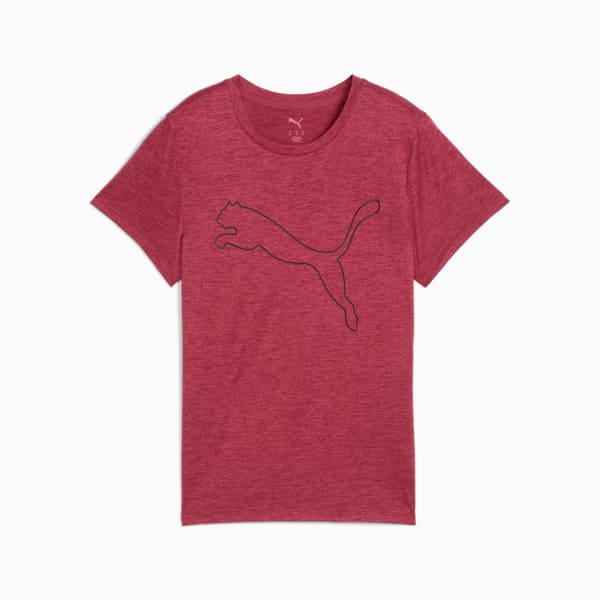 Train All Day Heather Logo Women's Training Tee, Port Heather, extralarge-IND