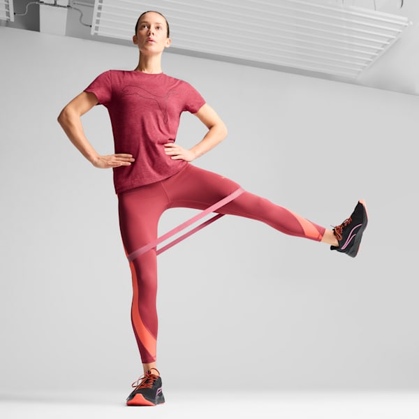 Train All Day Heather Logo Women's Training Tee, Port Heather, extralarge-IND