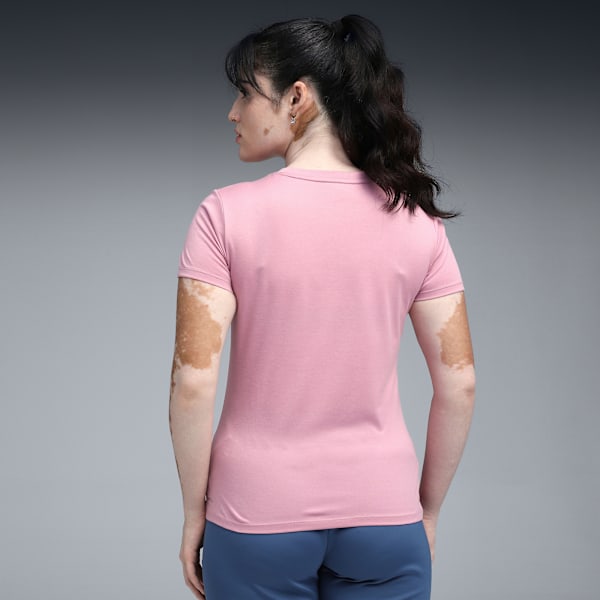 Train All Day Heather Logo Women's Training Tee, Poised Pink Heather, extralarge-IND