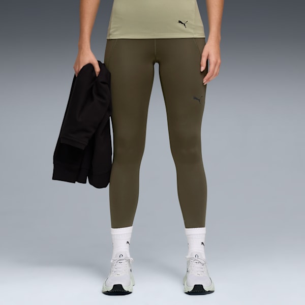 Train All Day ESSENTIALS Women's 7/8 Tights, Dark Olive, extralarge