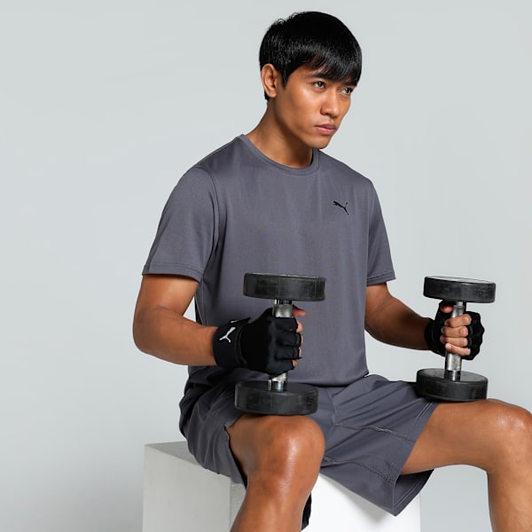 Train All Day Solid Cat Men's Training Tee, Galactic Gray, extralarge-IND