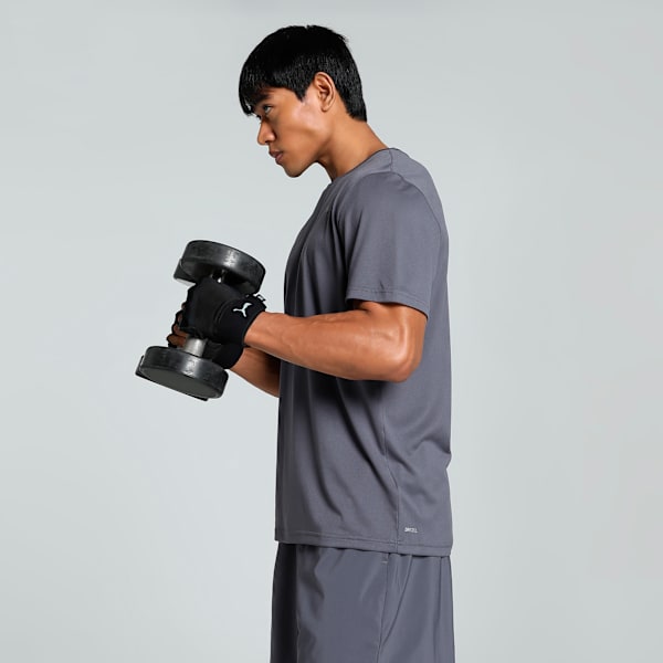 Train All Day Solid Cat Men's Training Tee, Galactic Gray, extralarge-IND