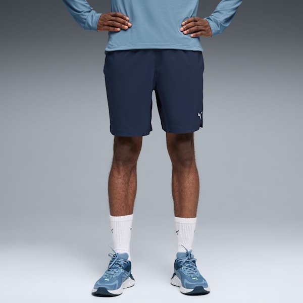 Shorts Train All Day Essentials 17cm para hombre, PUMA Navy-PUMA White, extralarge