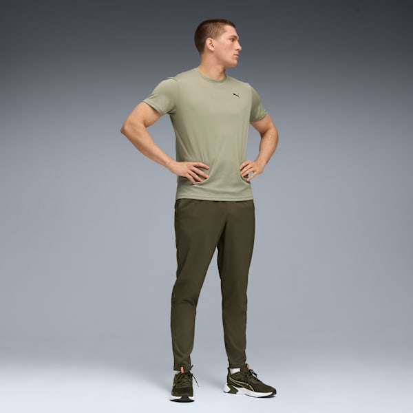 Train All Day Men's Woven Tapered Training Pants, Dark Olive, extralarge-IND