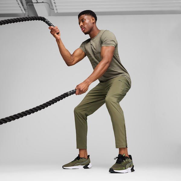 Train All Day Men's Woven Tapered Training Pants, Loden Green, extralarge-IND