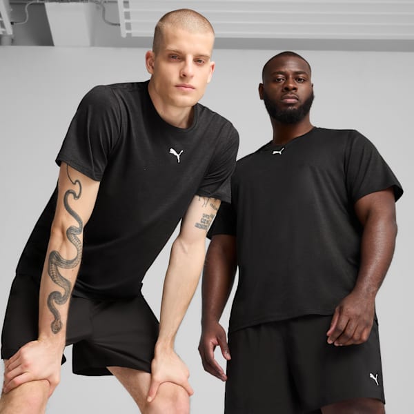 TAD ESSENTIALS Heather Cat Tee Men, PUMA Black Heather, extralarge-GBR