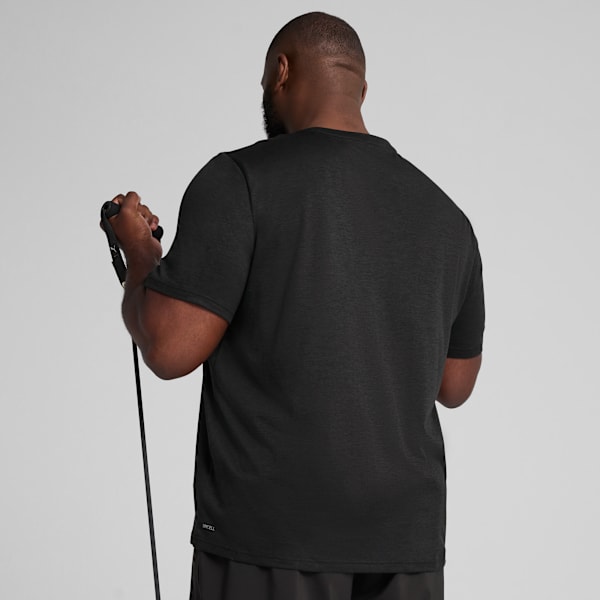 TAD ESSENTIALS Heather Cat Tee Men, PUMA Black Heather, extralarge-GBR