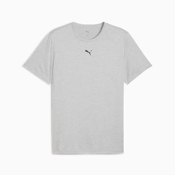 ESSENTIALS HEATHER CAT Tee, Light Gray Heather, extralarge