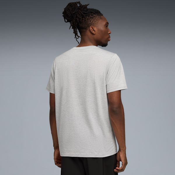ESSENTIALS HEATHER CAT Tee, Light Gray Heather, extralarge