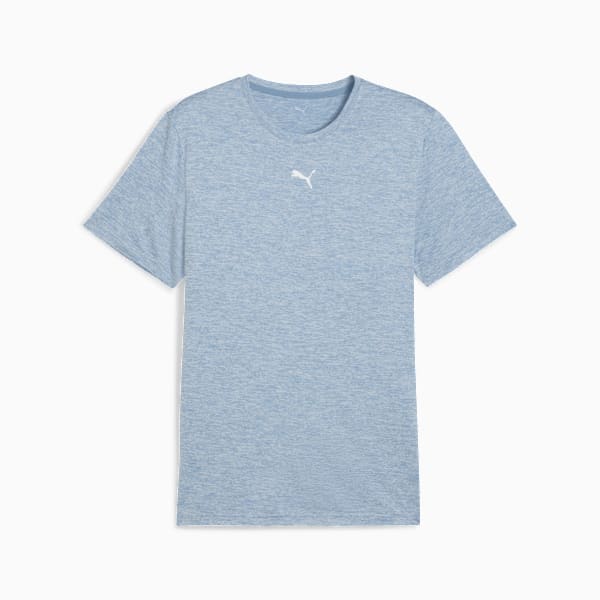 ESSENTIALS HEATHER CAT Tee, Cool Blue Heather, extralarge