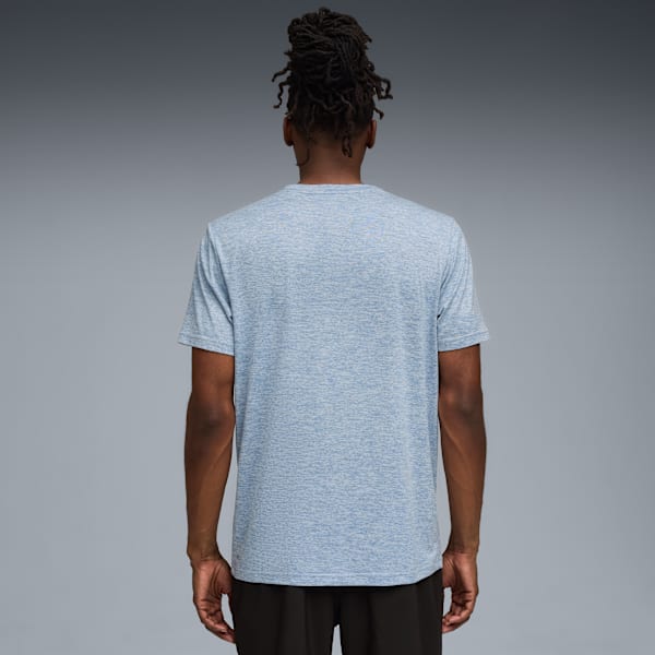 ESSENTIALS HEATHER CAT Tee, Cool Blue Heather, extralarge