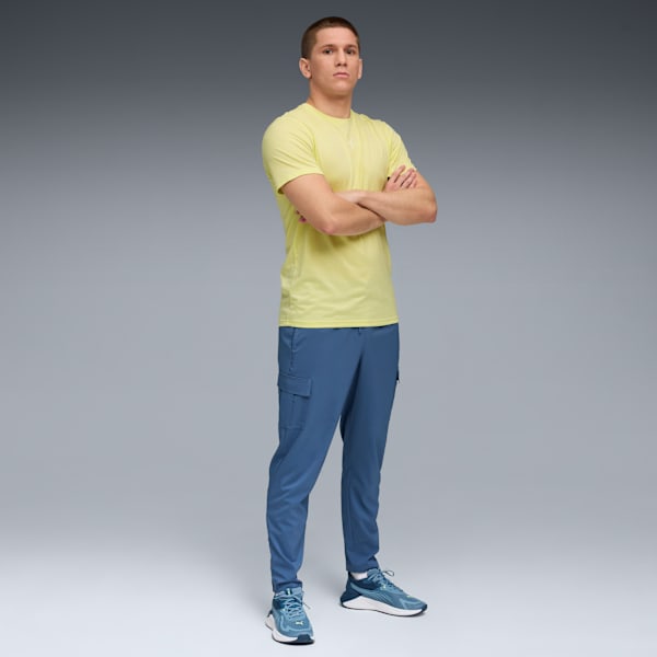 Playera Train All Day Essentials Texture para hombre, Gold Moon Heather, extralarge