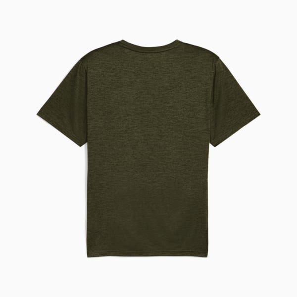 ESSENTIALS HEATHER CAT Tee, Dark Olive Heather, extralarge