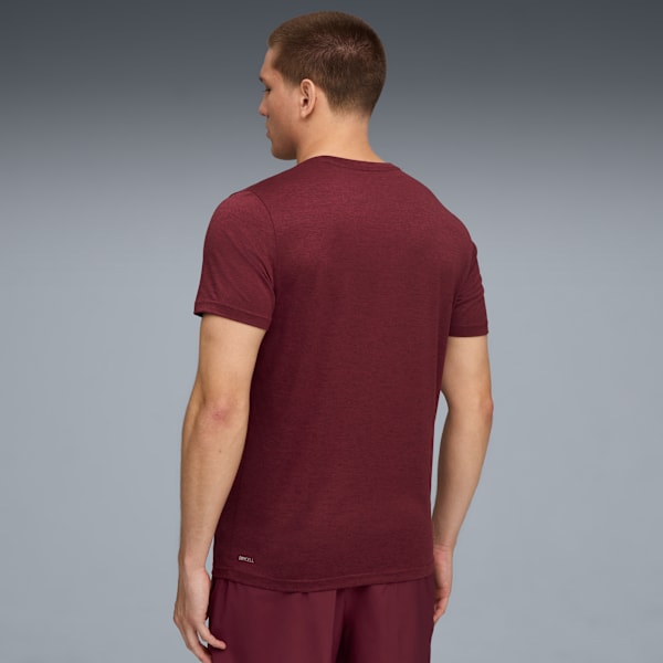 Train All Day Essentials Men's Training Tee, Ruby Shimmer Heather, extralarge