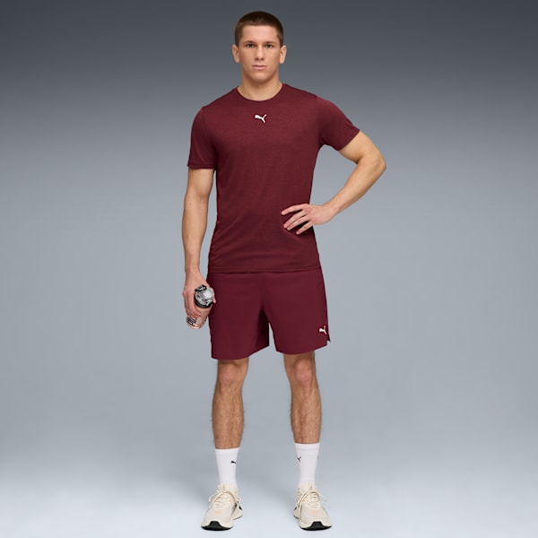 Train All Day Essentials Men's Training Tee, Ruby Shimmer Heather, extralarge