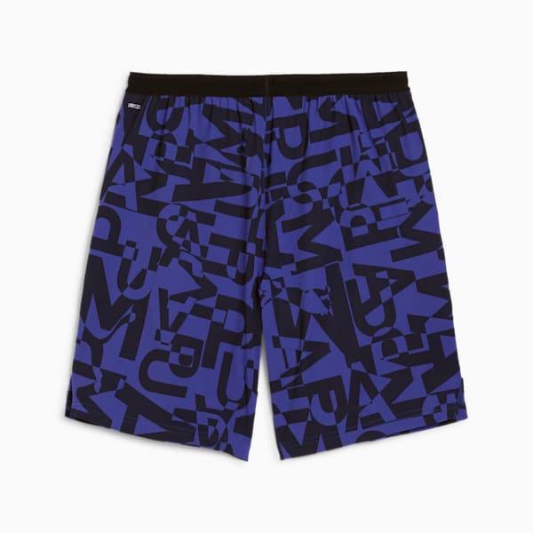 Shorts Hombre con estampado integral 17cm, Lapis Lazuli, extralarge