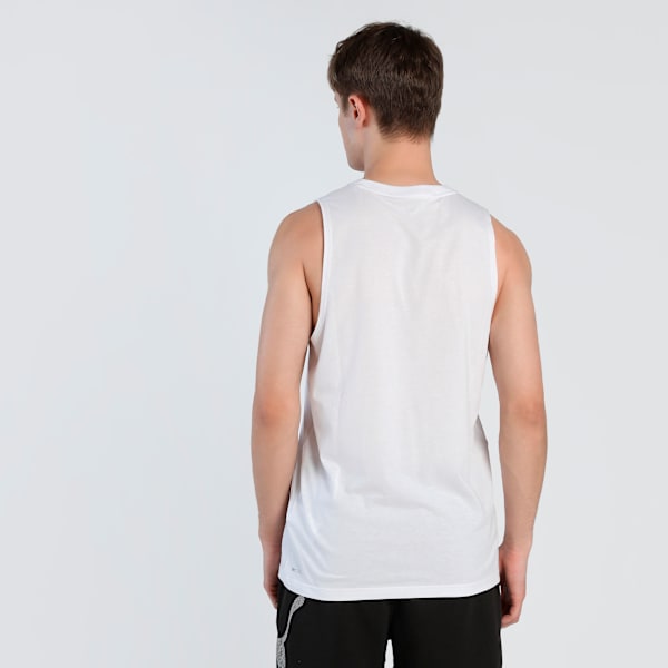 Train All Day TECH Triblend Men's Sleeveless Training Tank, PUMA White, extralarge-IND