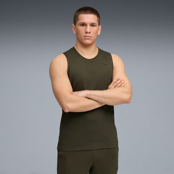TAD TECH Triblend Sleeveless Men, Dark Olive, extralarge