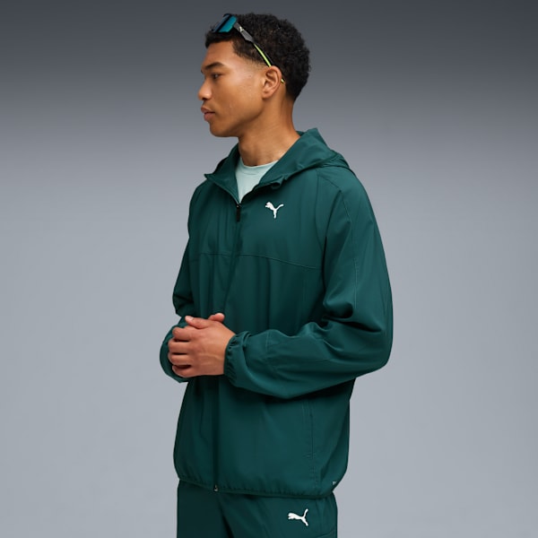 Train All Day Tech Men's Zip-Up Jacket, Green Terrain, extralarge