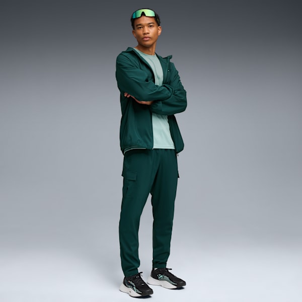 Train All Day Tech Men's Zip-Up Jacket, Green Terrain, extralarge