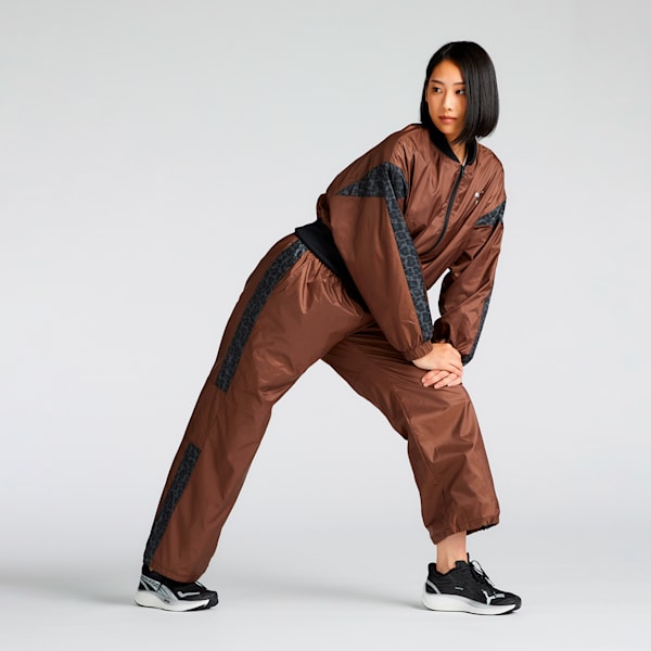 ウィメンズ トレーニング トレイン エッジ 裏起毛 トリコット ウーブンパンツ, Espresso Brown, extralarge-JPN