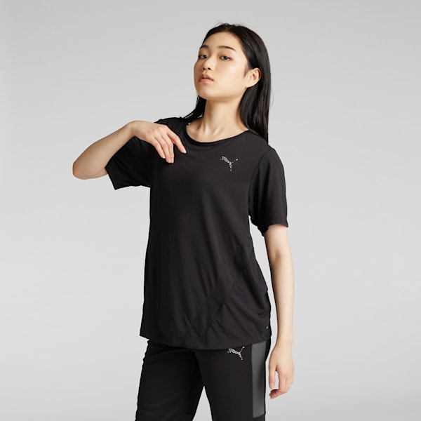 ウィメンズ トレーニング トレイン エッジ 半袖 Tシャツ, PUMA Black, extralarge-JPN