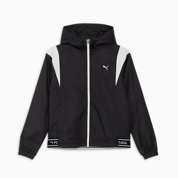 ウィメンズ トレーニング FOUNDATION ブラッシュド トリコット ウーブン ジャケット, PUMA Black, extralarge-JPN