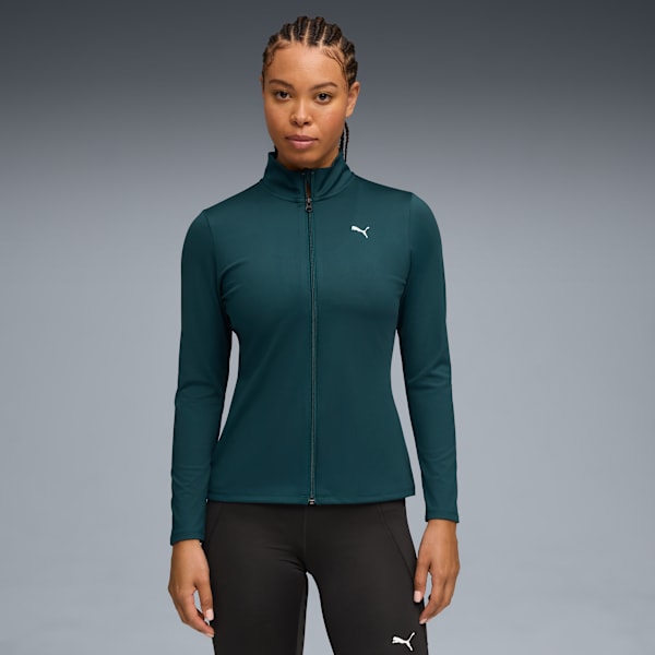 PUMA Strong Full Zip Women, Green Terrain, extralarge