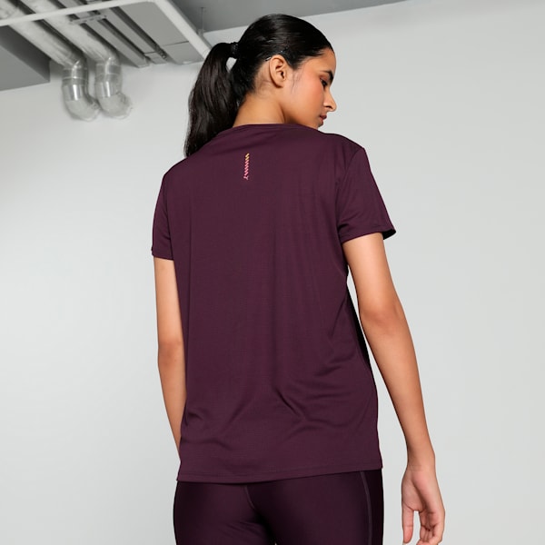 RUN Fav Graphic Women's Running Tee, Midnight Plum, extralarge-IND