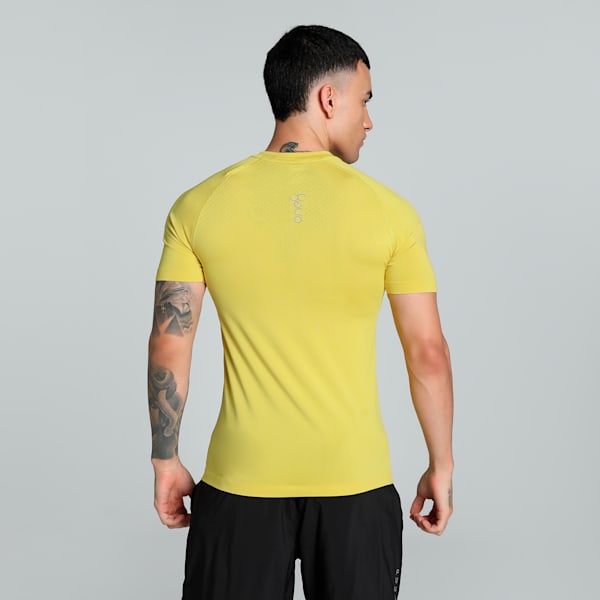 PUMA x one8 Men's Seamless Tight Fit Training Tee, Fresh Pear, extralarge-IND