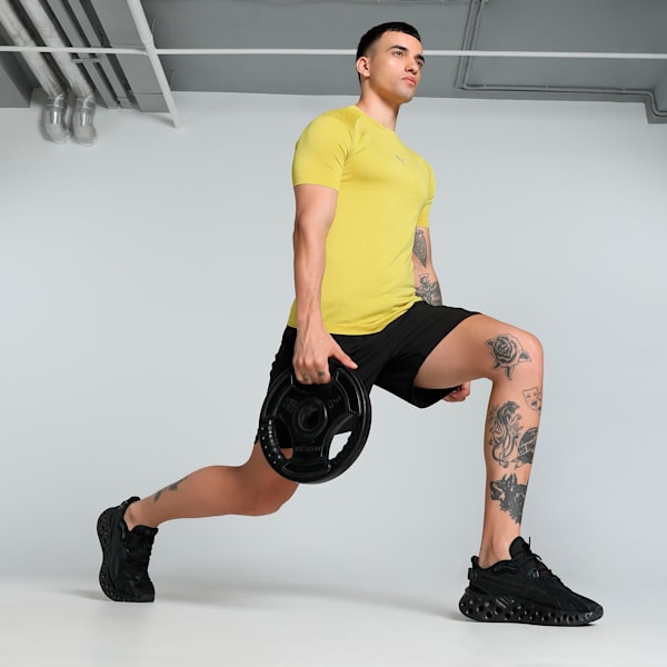 PUMA x one8 Men's Seamless Tight Fit Training Tee, Fresh Pear, extralarge-IND