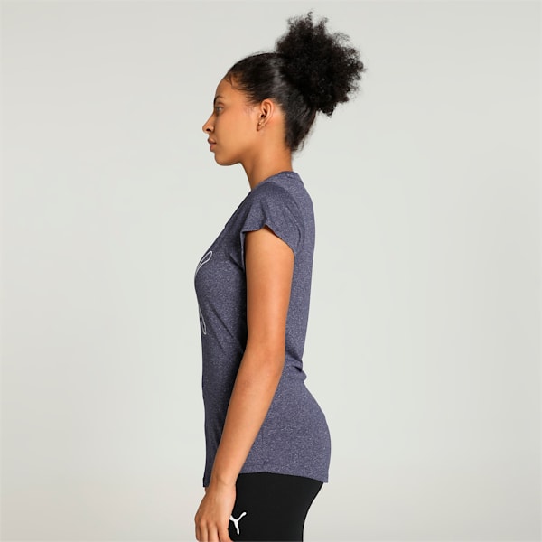 Heather Cat Women's Training T-shirt, PUMA Navy Heather, extralarge-IND