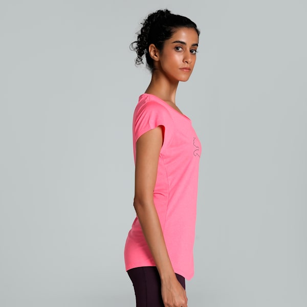 Heather Cat Women's Training T-shirt, Sunset Glow Heather, extralarge-IND