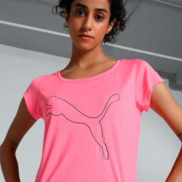 Heather Cat Women's Training T-shirt, Sunset Glow Heather, extralarge-IND