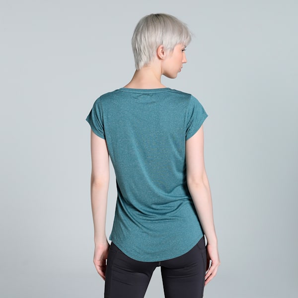 Heather Cat Women's Training T-shirt, Cold Green Heather, extralarge-IND