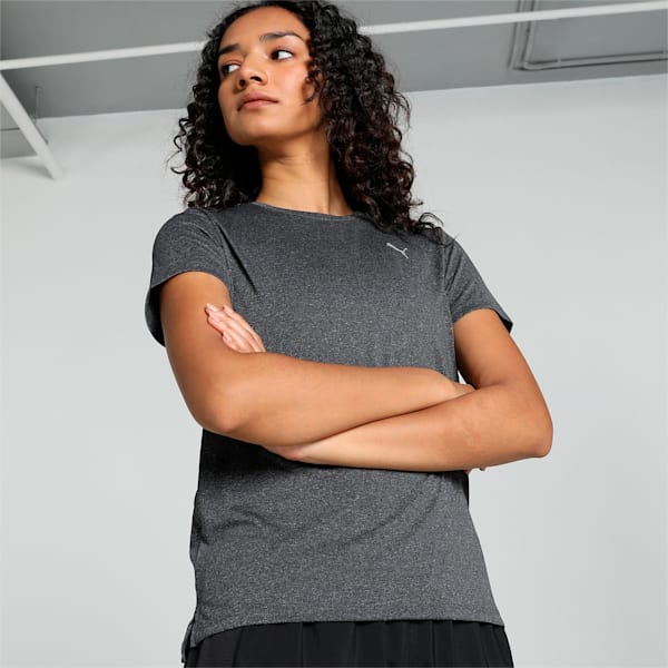 RUN FAVORITE Women's Heather Running Tee, PUMA Black Heather, extralarge-IND