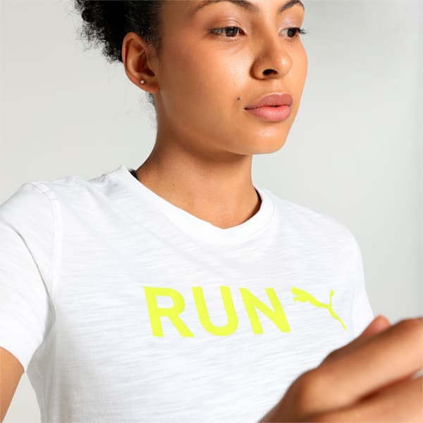 RUN PUMA Graphic Women's Running T-shirt, PUMA White-Q1 graphic, extralarge-IND