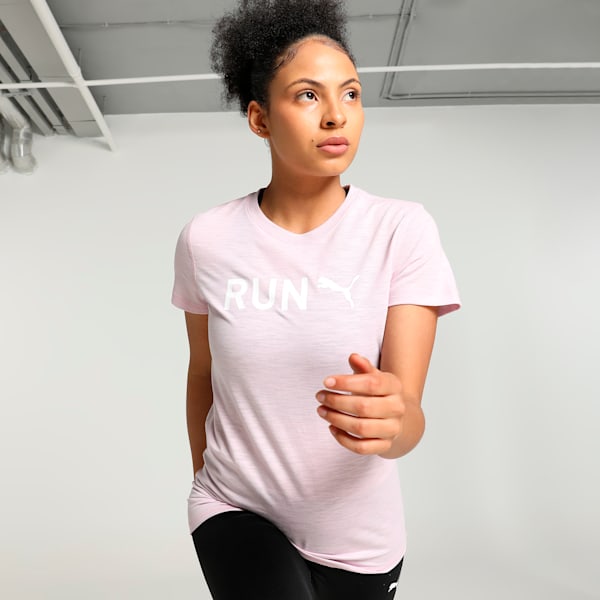 RUN Graphic Women's Running T-shirt, Grape Mist, extralarge-IND