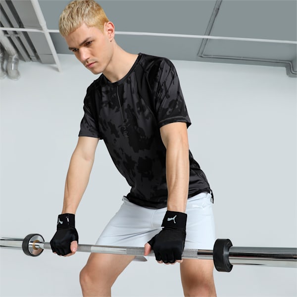 Yogini Lite Men's Printed Training Tee, PUMA Black, extralarge-IND