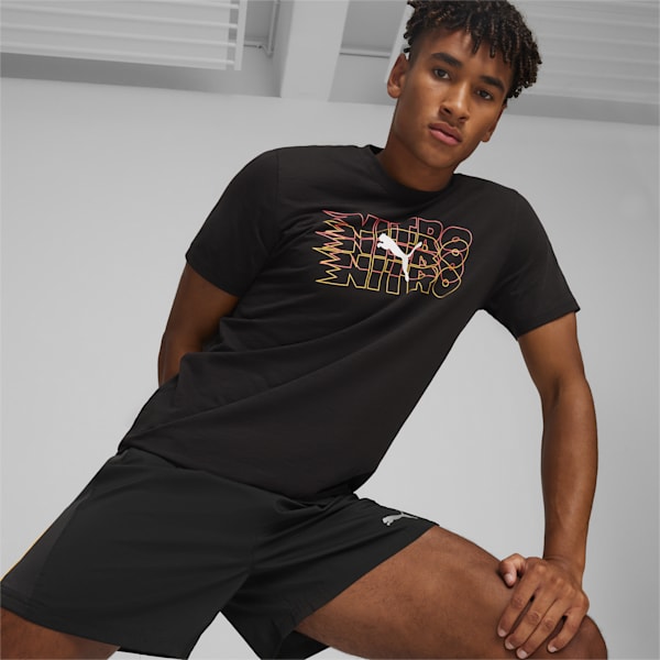 Men's Graphic NITRO Training T-shirt, PUMA Black, extralarge-IND